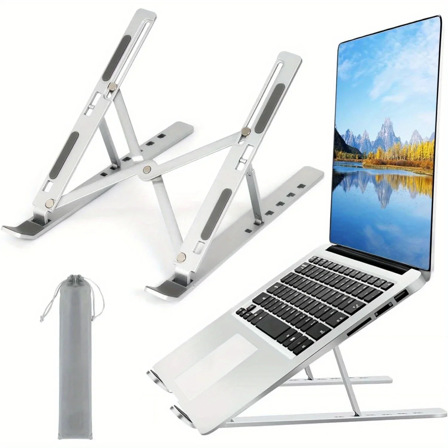 Cooling Stand Tablet - Supporto Pieghevole in Alluminio per Laptop,