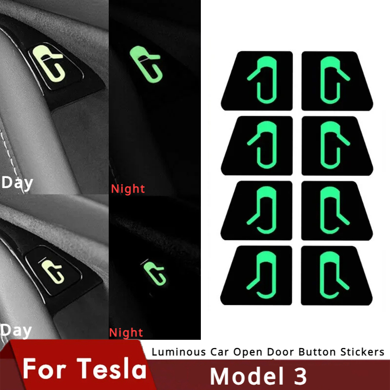 Tesla Tablet Accessories - Adesivi luminosi per pulsanti per porte