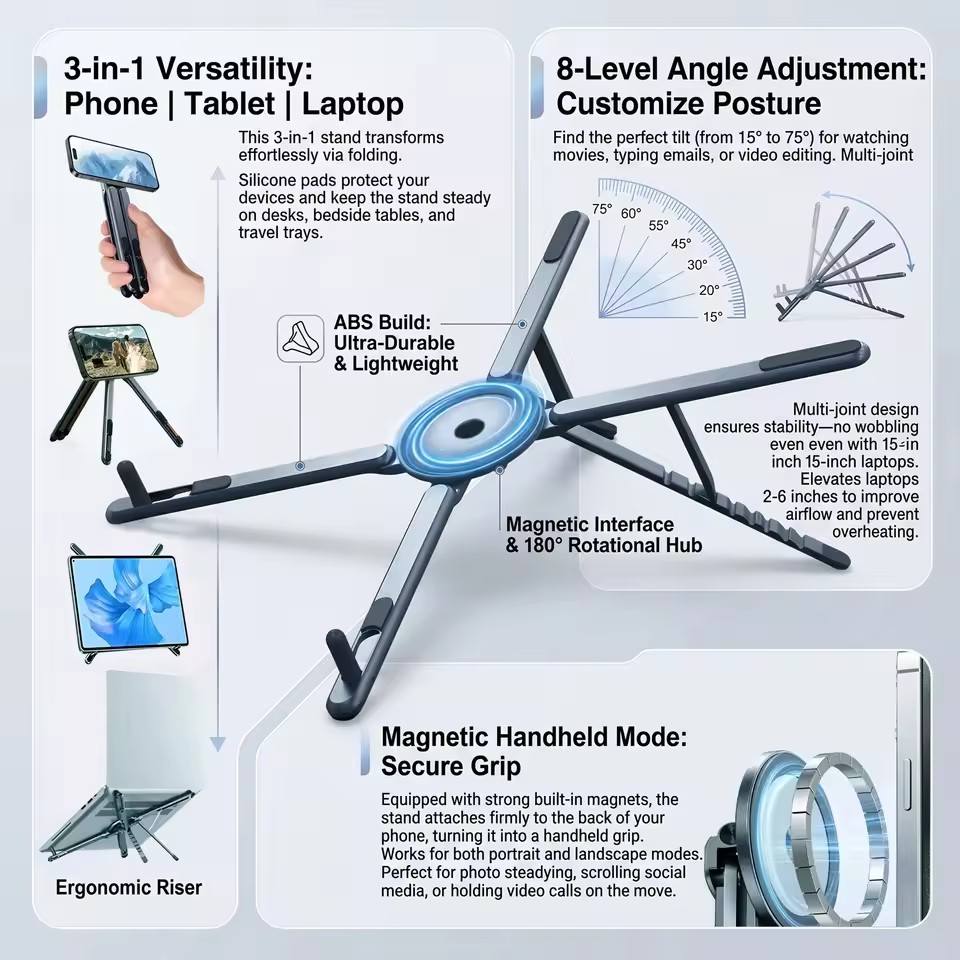 Tablet Holder Accessories - Supporto Magnetico Portatile per Telefono e