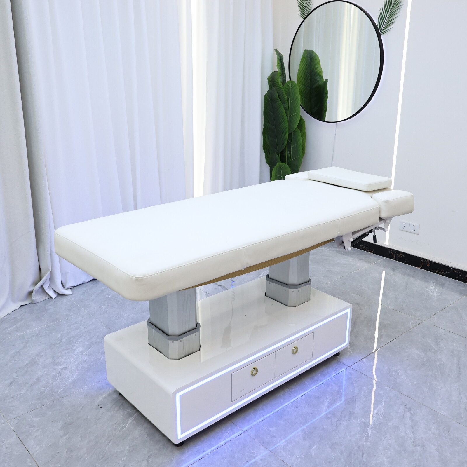 Massage Table Accessories Uk - Lettino Elettrico per Trattamenti Estetici, Bianco,