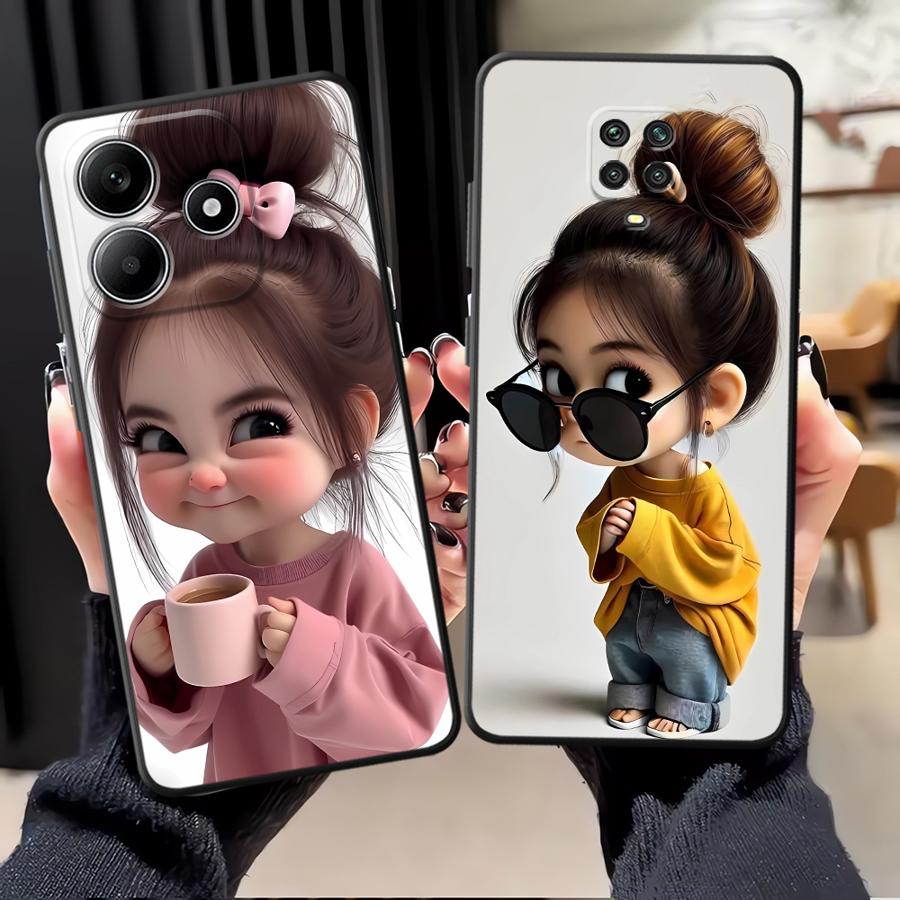 Tablet And Accessories Case - Cover per Telefono con Motivo Ragazza