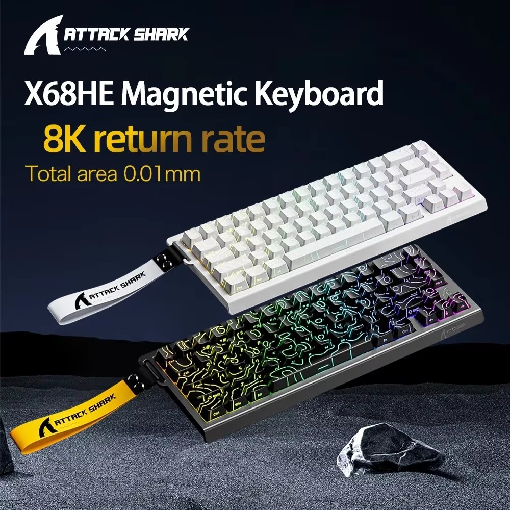 Tablet Accessories Gifts - ATTACK SHARK X68HE Tastiera meccanica magnetica